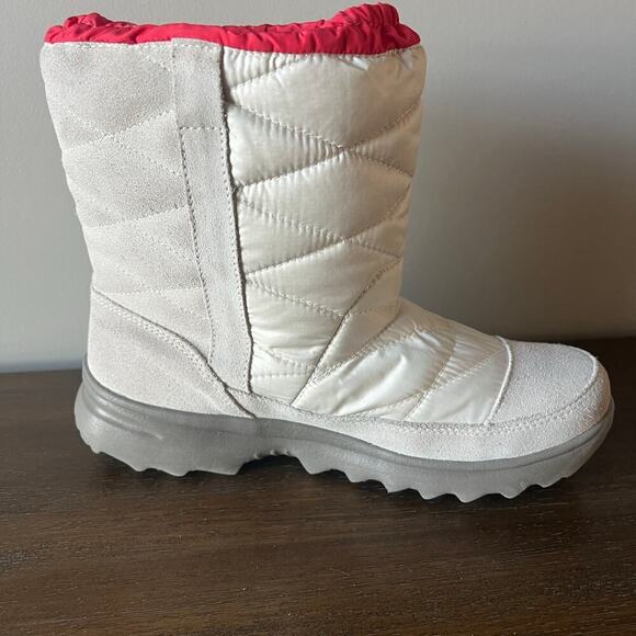 The North Face Girls Gray Red Winter Waterproof Snow Camp Boot- Size 6 - Picture 5 of 11